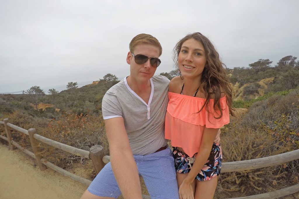 couple at Torrey Pines State Reserve