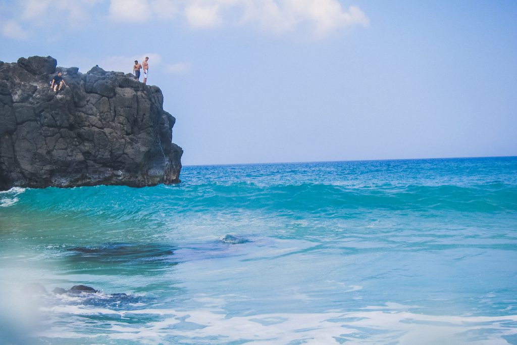 big rock at Waimea Bay