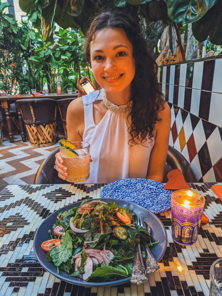 woman dining at Beatnik west town