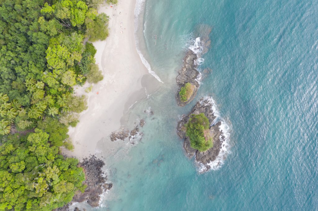 drone view of Manuel Antonio