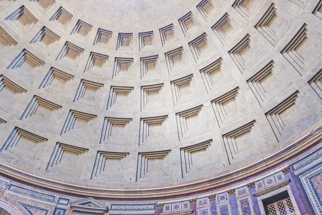 ceiling at the Pantheon 
