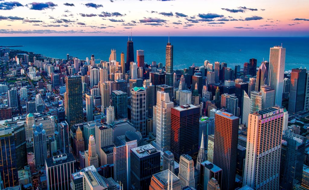 Ariel view of chicago