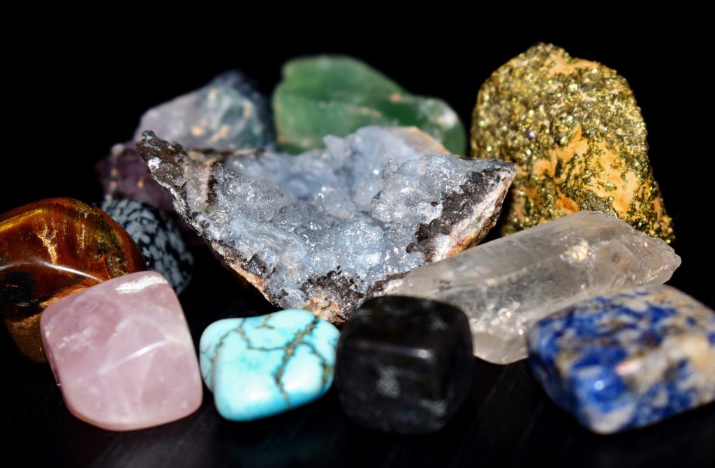 collection of gemstones in various colors