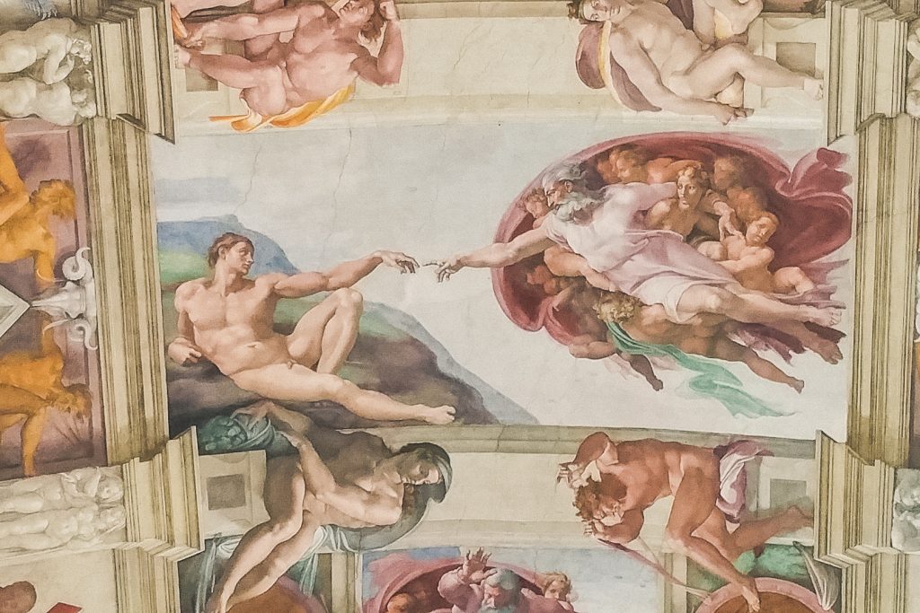 Michelangelo's painting in the Sistine Chapel 