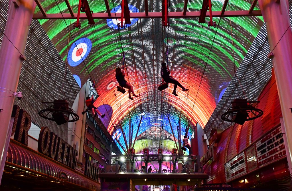 the Fremont street at night