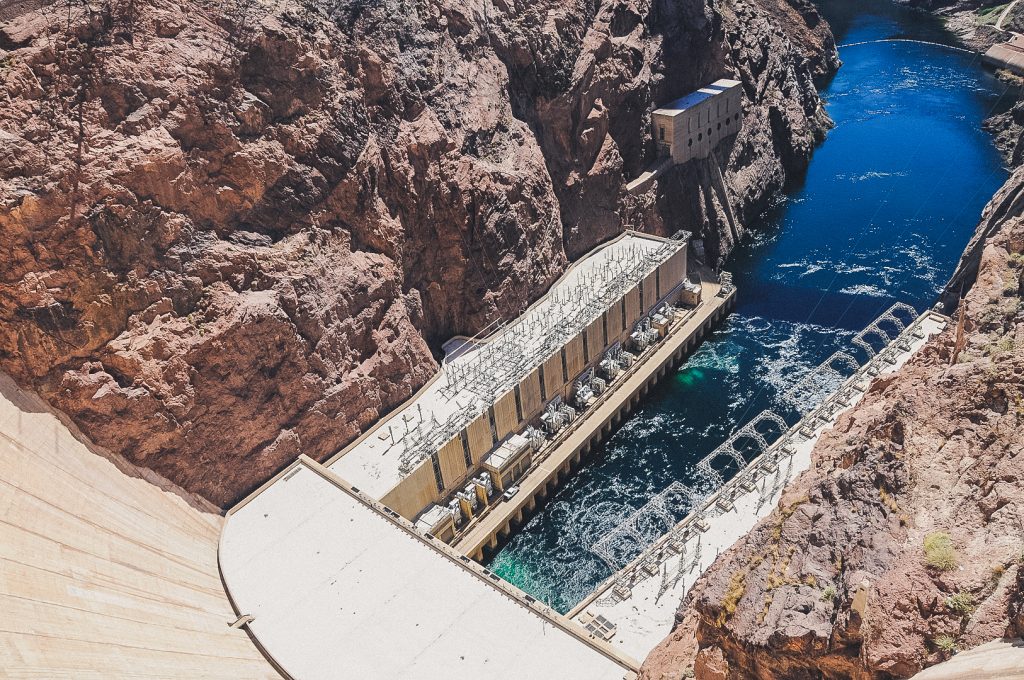 Hoover Dam seen from above