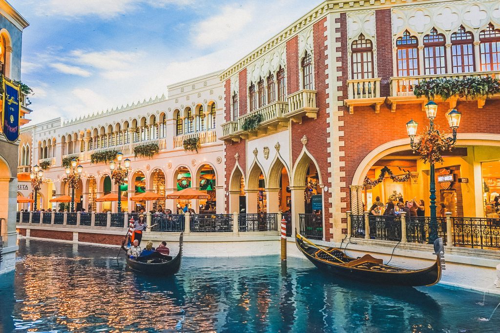 gondola rides at the Venetian Hotel in las Vegas