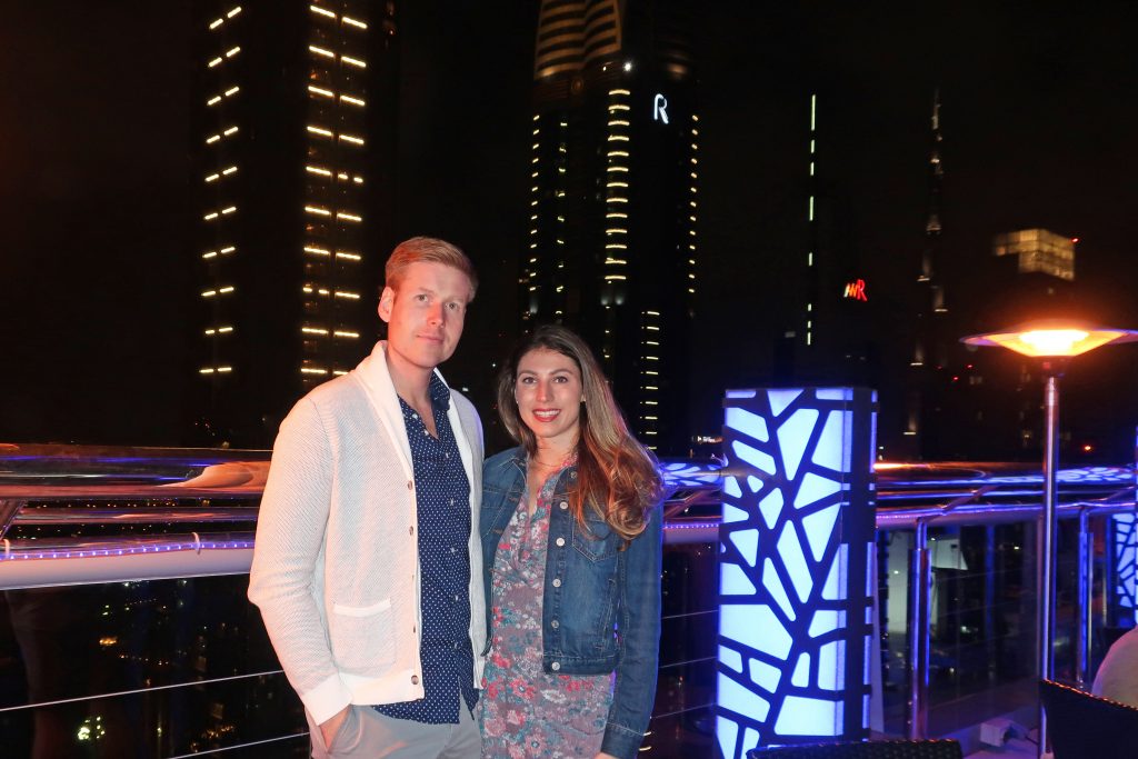 couple at Dubai rooftop