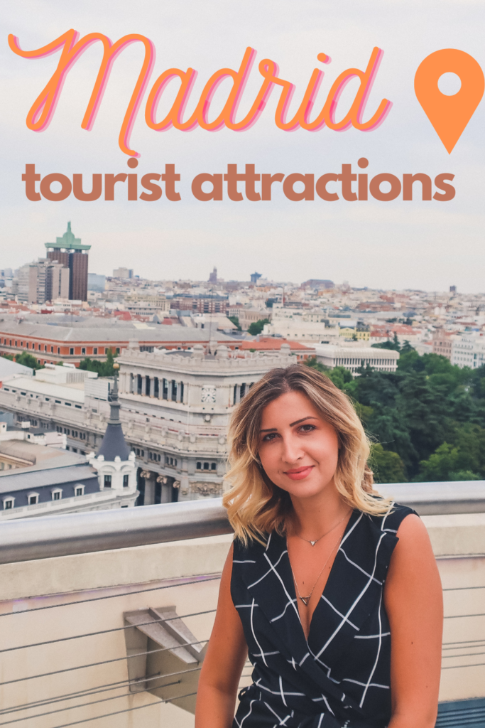 Madrid tourist attractions map pin