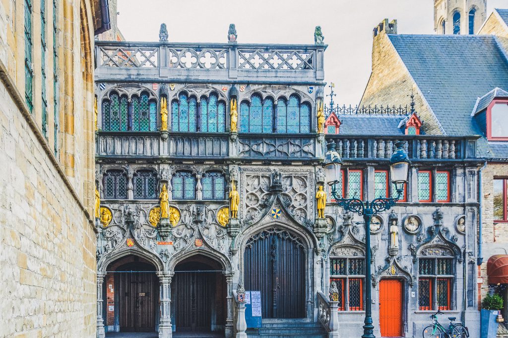 Holy Blood Basilica in the UNESCO World Heritage Old Town of Bruges, Belgium