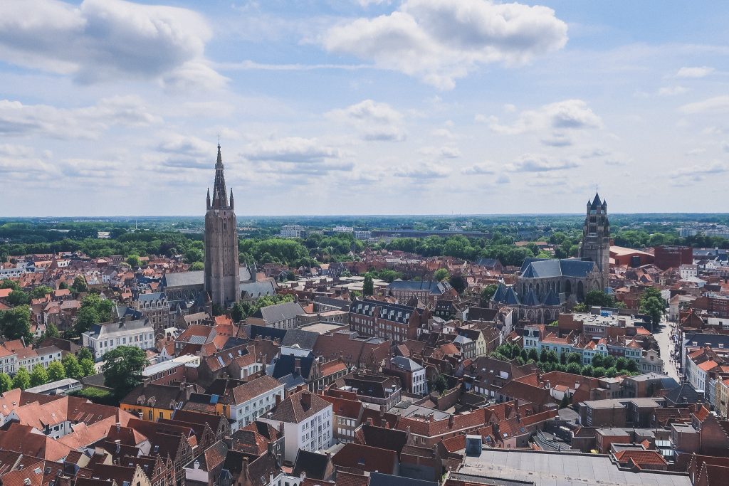 panoramic views from the Belfry of Bruges