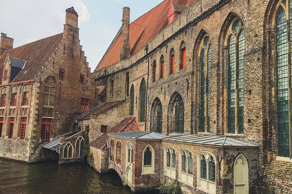 St. John's Hospital in Bruges viewed from the water