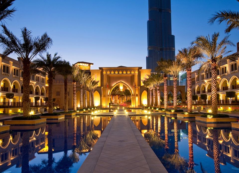 Palace Hotel Downtown Dubai at sunset