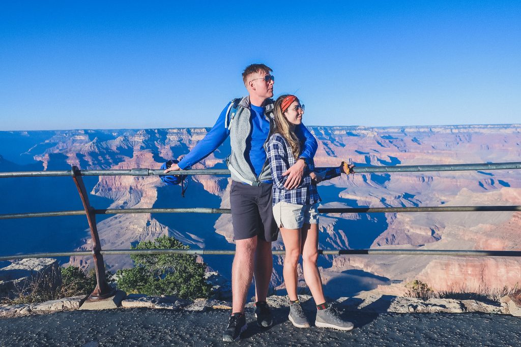 couple at the grand canyon