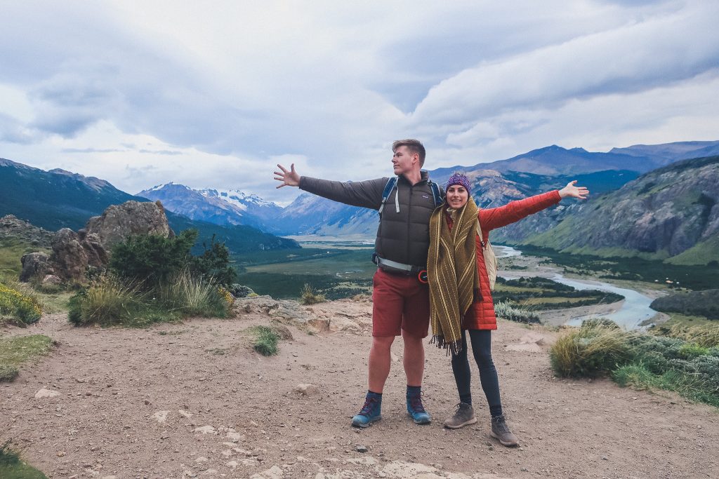 girl and boy in Patagonia, el chalten