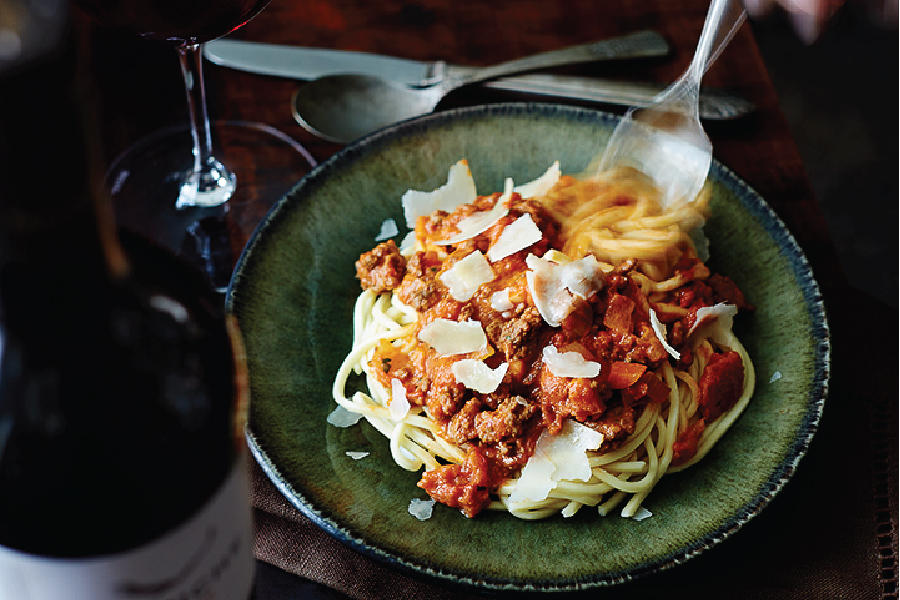 pasta dish served at Trapiche Winery