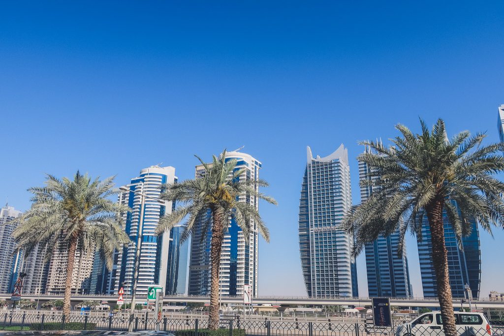 Dubai palms and high-rises 