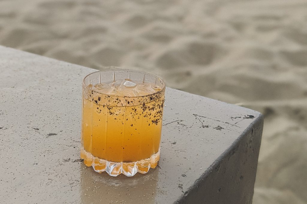 craft cocktail from Gallery Beach in Nantucket