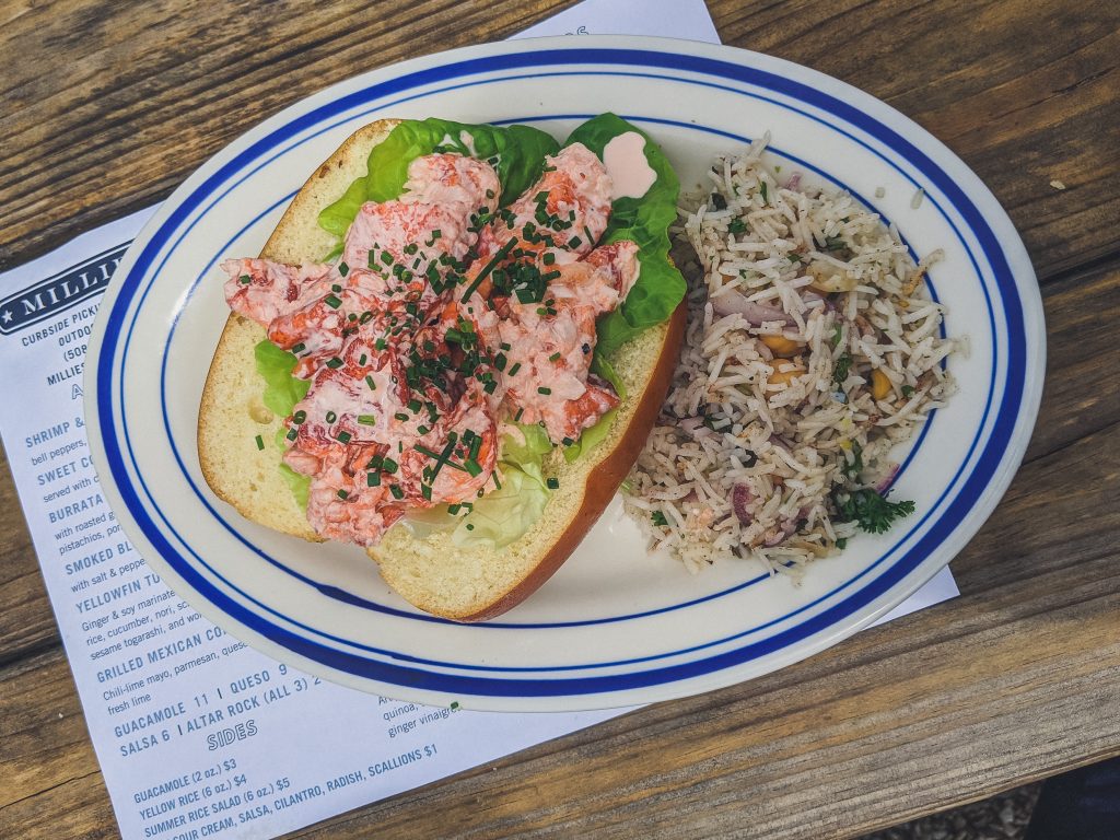 Lobster Roll, traditional New England dish, at Millie's Nantucket