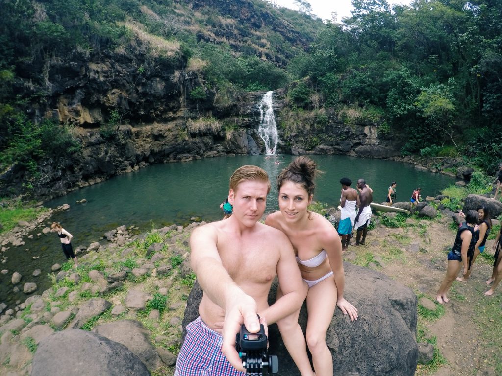 waterfall in Oahu