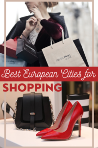 best cities in Europe for shopping pin