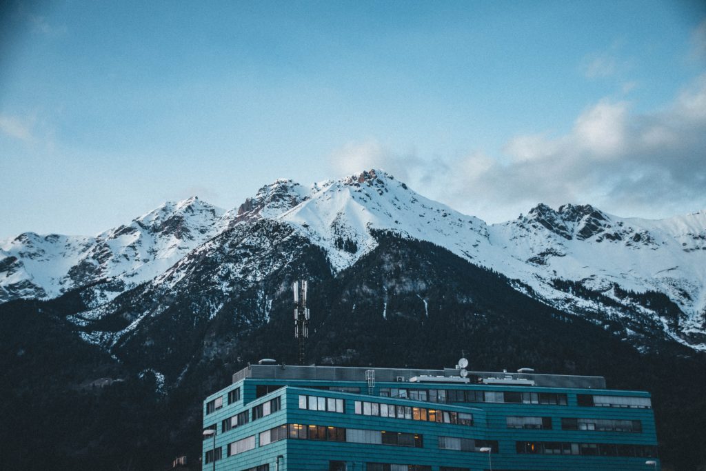 Innsbruck, mountains in the background