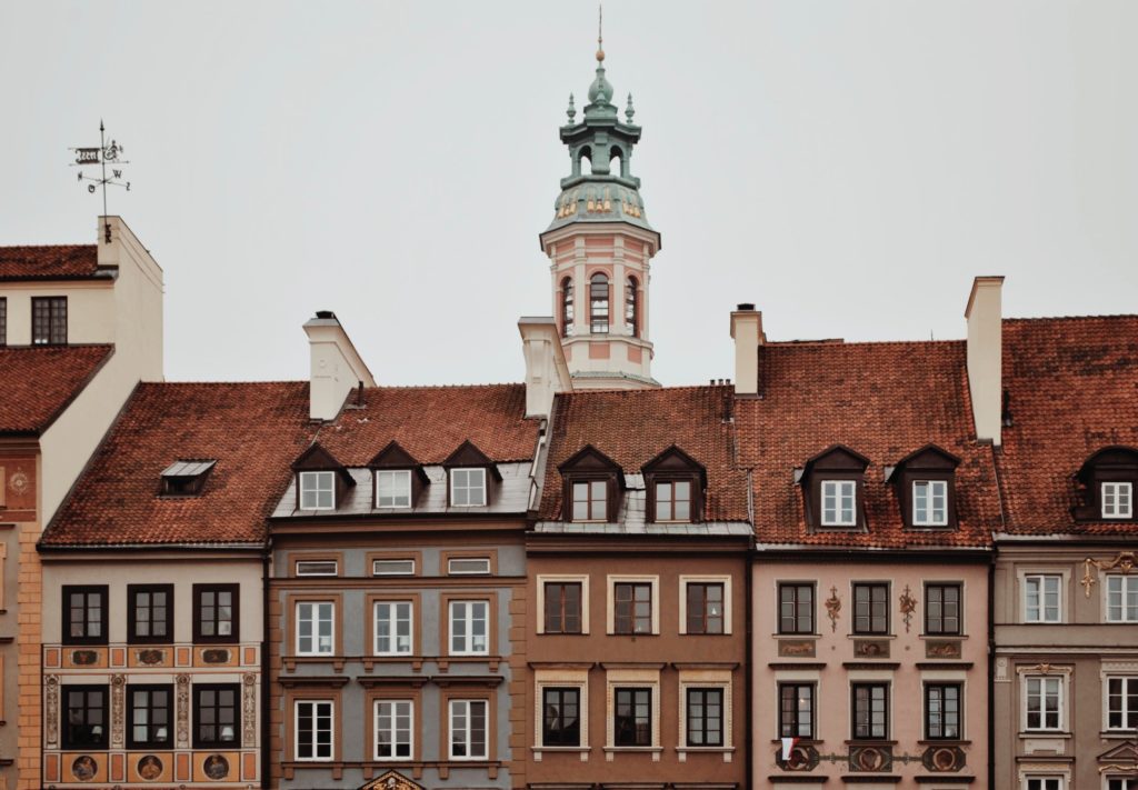 pretty buildings in Warsaw Poland