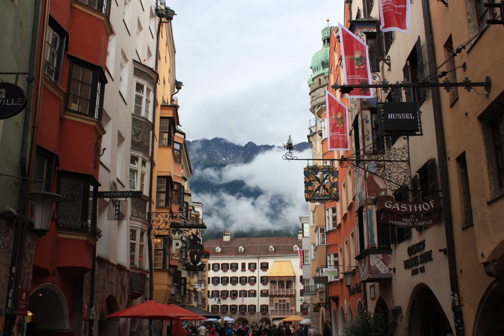 busy street in Innsbruck