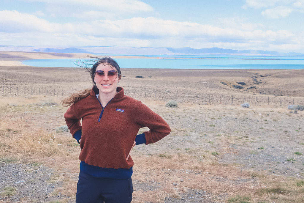 woman in Patagonia, El Calafate