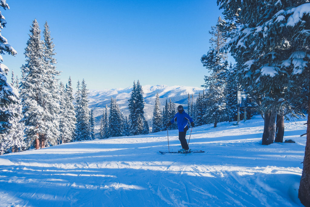 skier at Winter Park, clear day