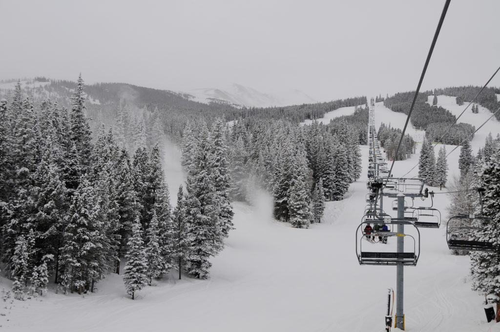 lift at Breck on snow day