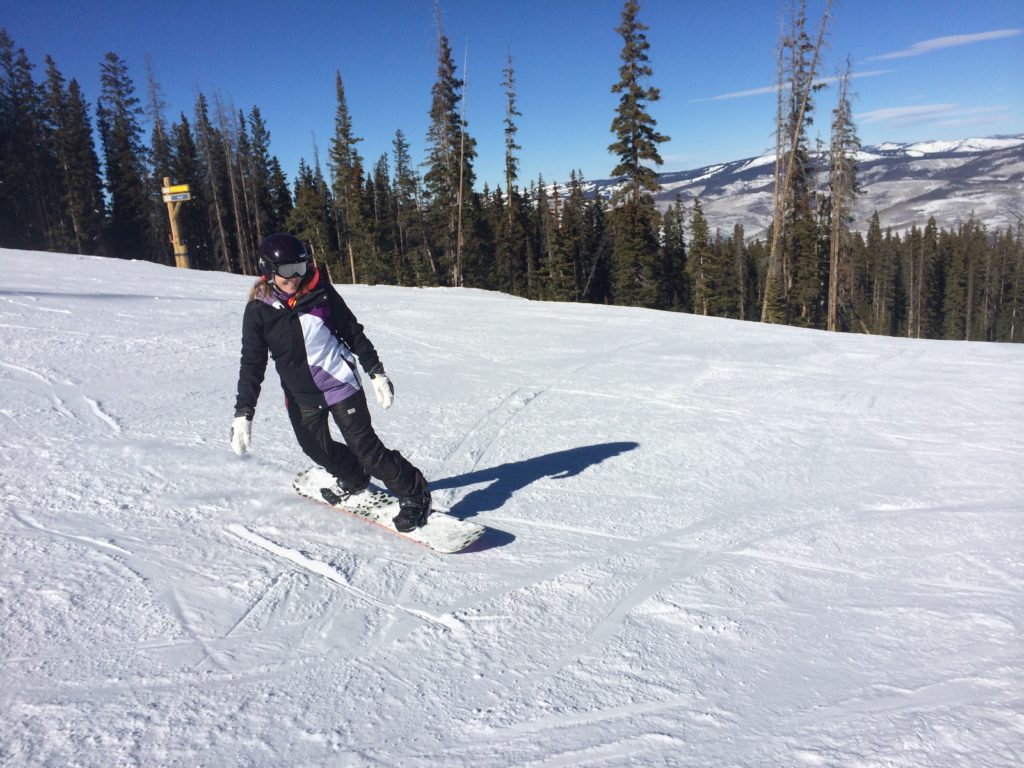 snowboarder at Beaver Creek Mountain Resort 