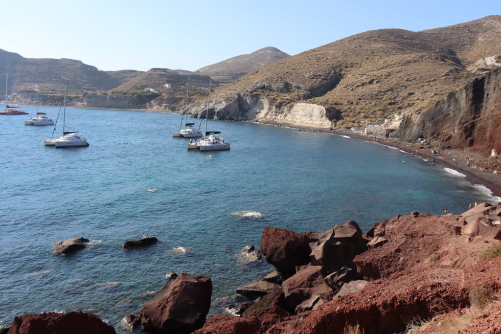 Red beach in Santorini 