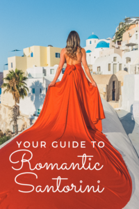 romantic things to do in Santorini pin