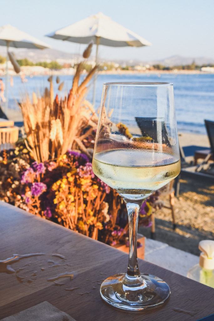 glass of wine in Naxos City